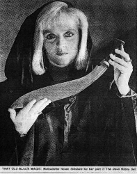 THAT OLD BLACK MAGIC: Bernadette Nolan dressed for her part in The Devil Rides Out