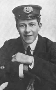 Dennis Wheatley whilst a cadet on HMS Worcester c.1910 (DW image)